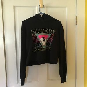 Playboy cropped hoodie